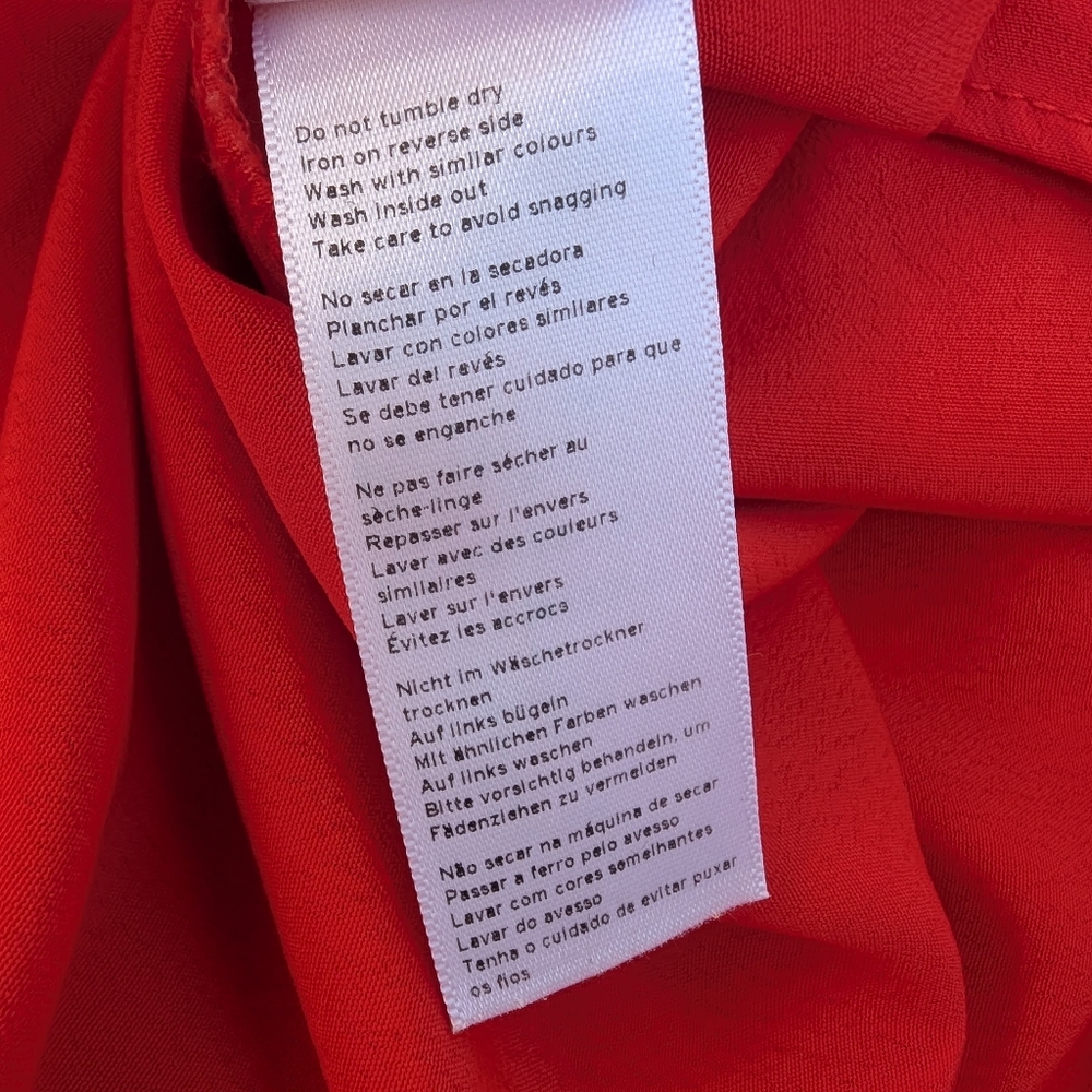 🌹 Topshop Red Sweet Heart Maxi Dress Sleeveless, Button Down - Picture 9 of 12